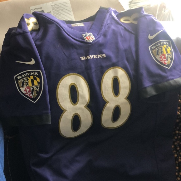 Nike Ravens 88 Dennis Pitta Purple Elite NFL Jersey Pitta Youth XL Nike OnField - Picture 15 of 17
